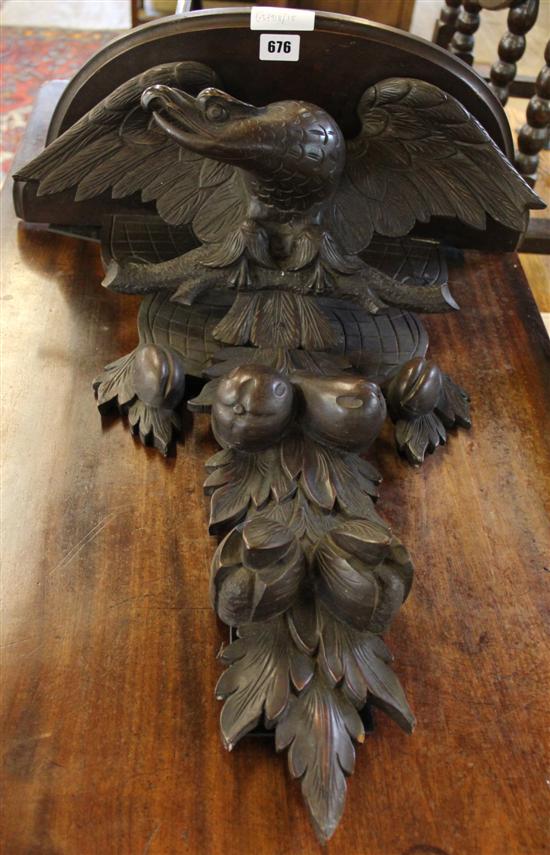 Carved wall bracket - Eagle design